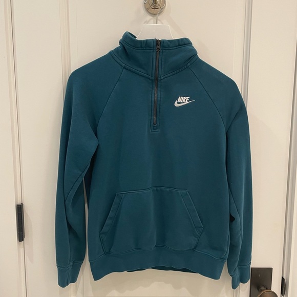 turquoise nike quarter zip